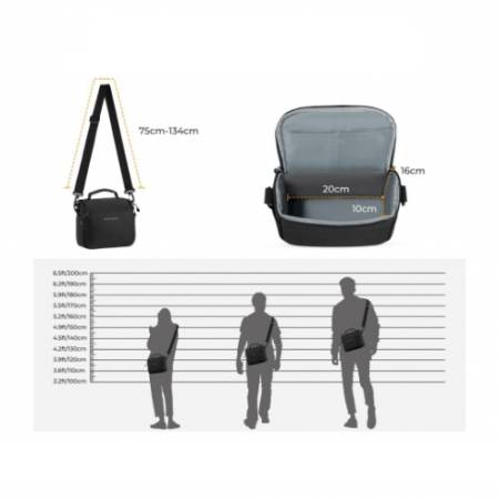 K&F Concept KF4427 Camera Sling Bag 5 l - torba fotograficzna typu sling - wymiary